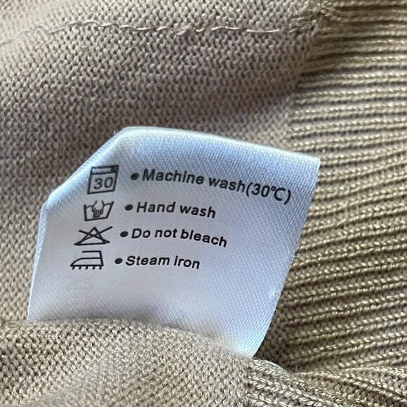 Merokeety Neutral Open Front Cardigan Sweater Women's Large Long Sleeve Viscose - Picture 7 of 9